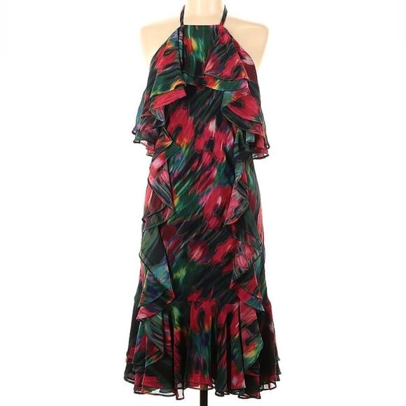Jason Wu Runway Chiffon Women’s Dress Halter Neck Ruffle Authentic (Size 6) - Picture 5 of 10